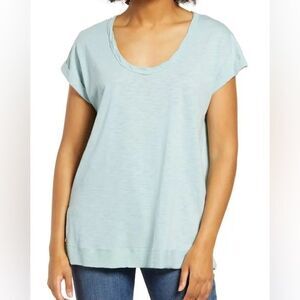 La La Land Creative Co. Women’s Sage Cap Sleeve Twist Neck Cotton Top Size: S